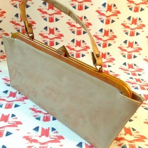 Art Deco Vintage Patent Leather Handbag